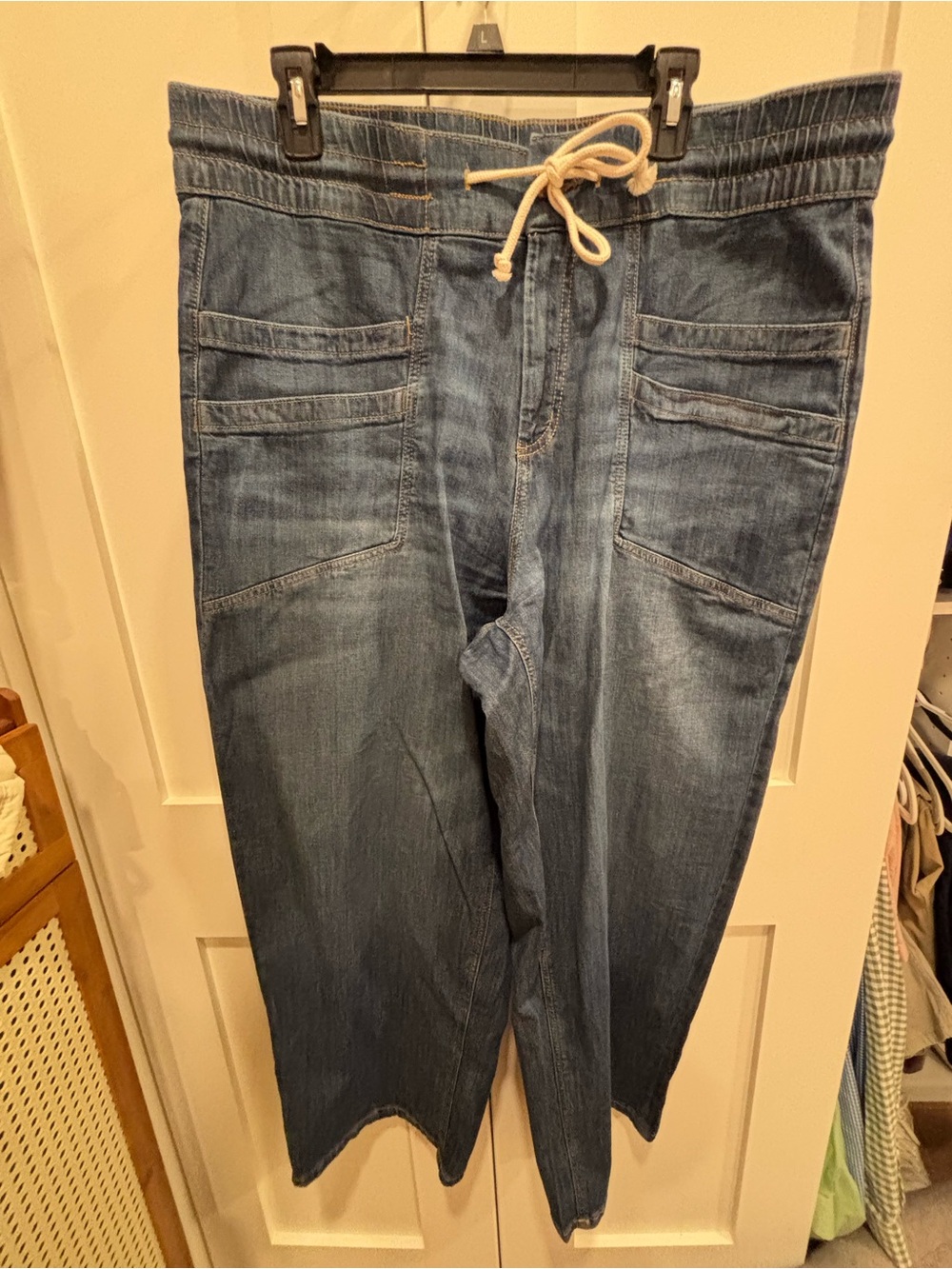 Drawstring Denim Jeans